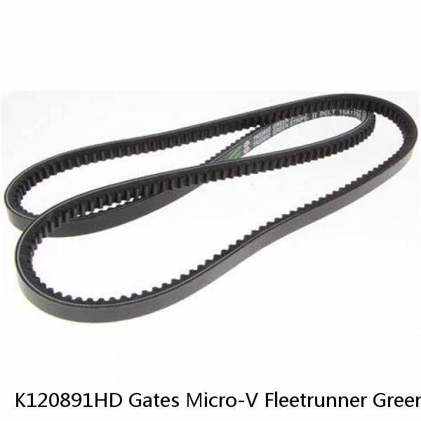 K120891HD Gates Micro-V Fleetrunner Green Stripe Serpentine Belt Made In Mexico #1 image